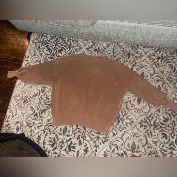 aerie Sweaters - Aerie Ribbed Crewneck Sweater - Brown size small